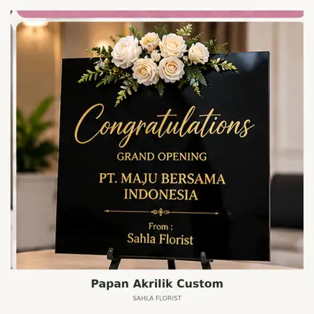 Papan Bunga Akrilik Vanya Park